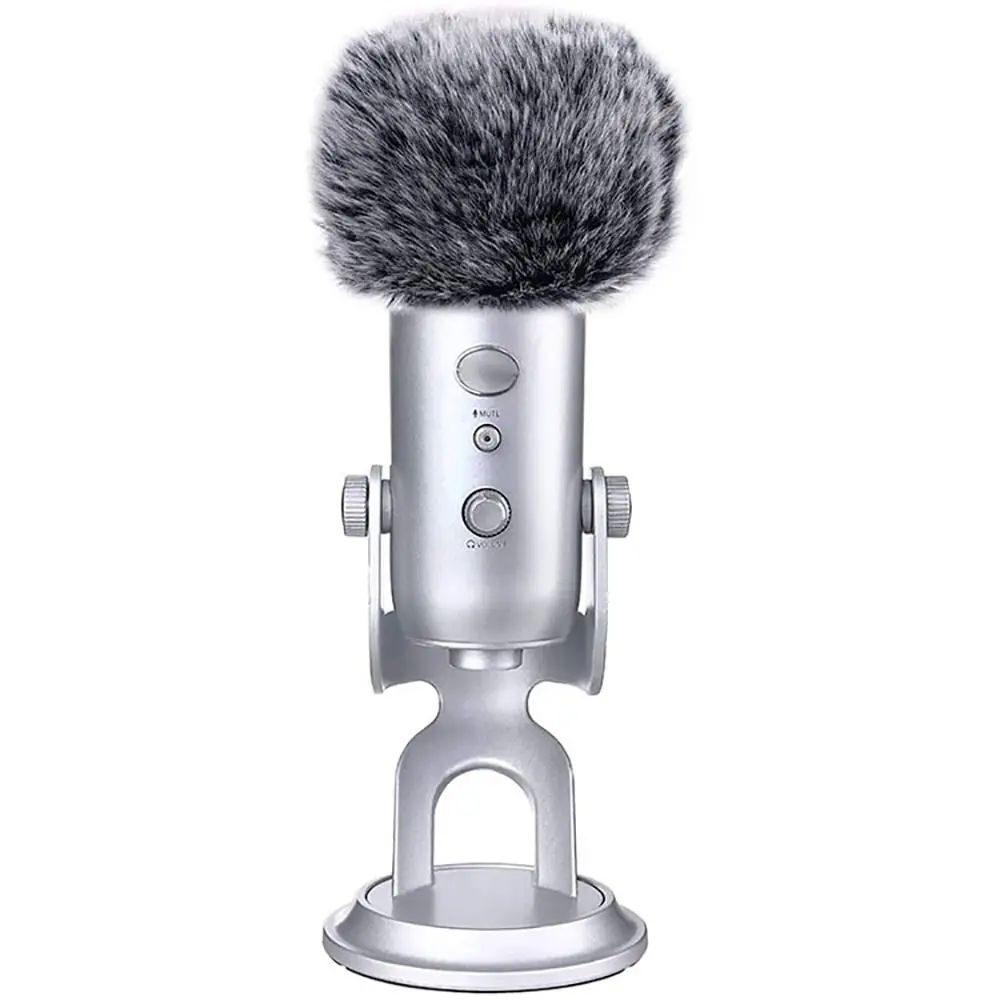 Microphone Furry Windscreen Muff, Perfect Mic Pop Filter Mask Shield for Blue Yeti, Microphones