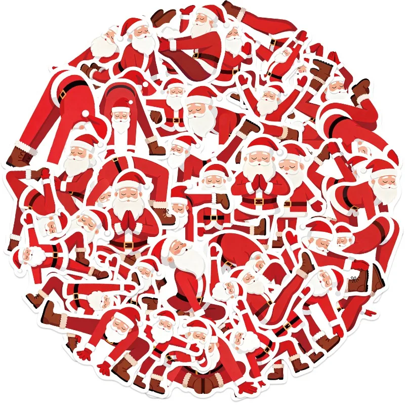 Adesivo decorativo creativo per graffiti di Babbo Natale personalizzato da 50 pezzi