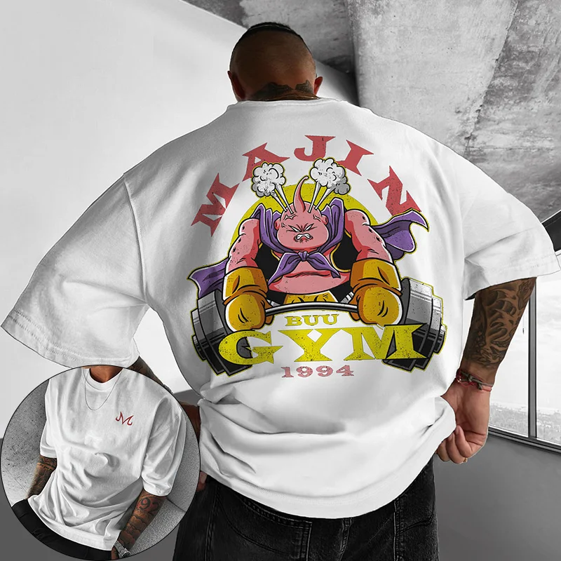 

Dragon Ball Men's T-Shirt Majin Buu Japan Anime Summer Fashion Pure Cotton Y2K Harajuku Boy Children's Parent-Child Short Sleeve