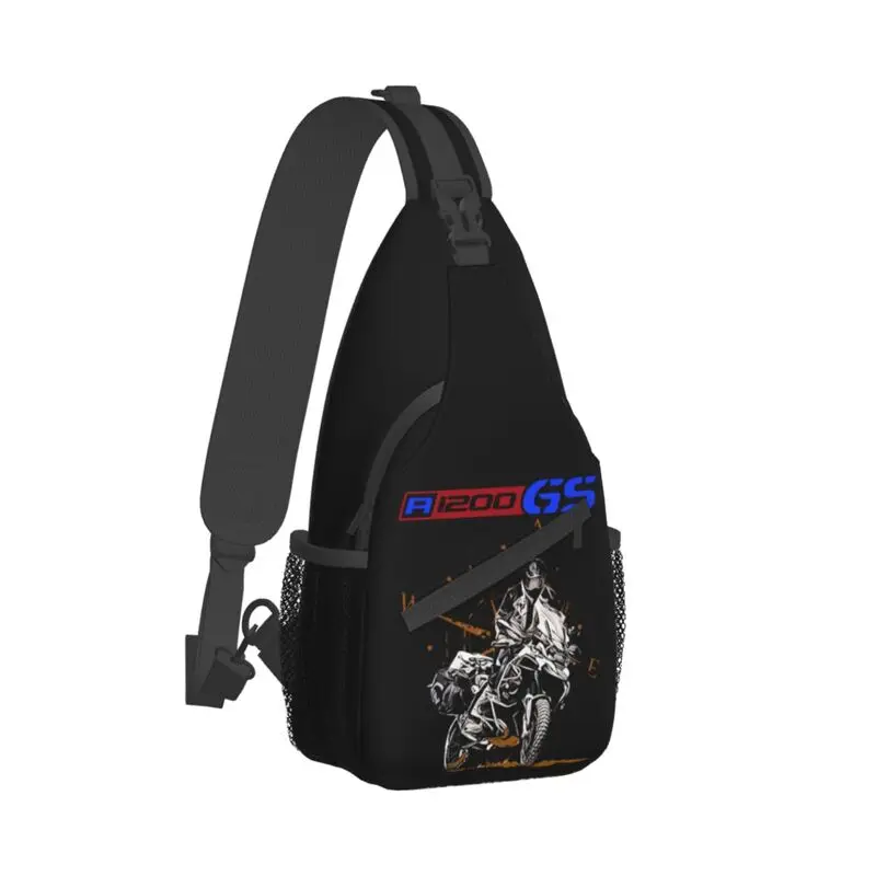 

Fashion Motorcycle R1200 GS Adventure Sling Crossbody Backpack Men Motorrad Biker Shoulder Chest Bags for Camping Biking