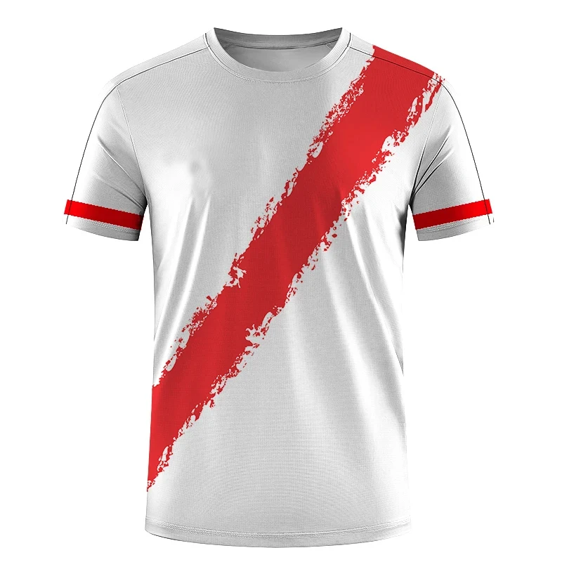 3D Casual Men Women Short-sleeved Badminton T-Shirt Table Tennis Clothing Competition Training Quick-drying Sportswear Male Tops