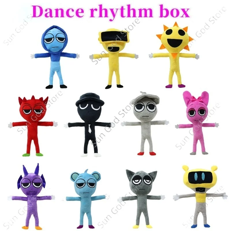 New Sprunki Game Character Stuffed Doll Toy Cartoon Cute Soft Dance rhythm box Stuffed Doll Room Decoration Toy For Kid Gift