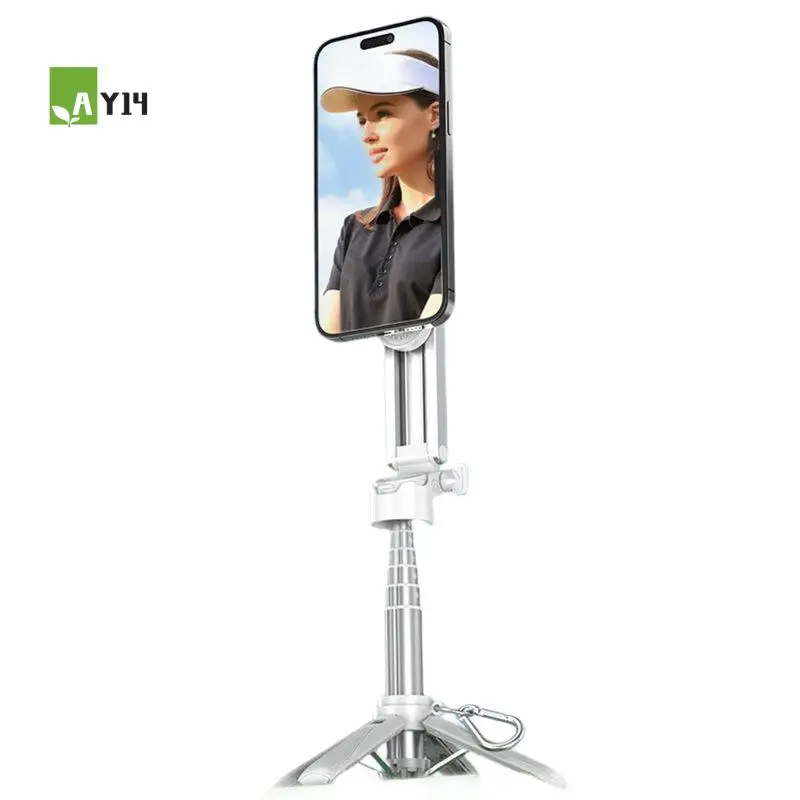 AY14 -Magnetic Mini Selfie Stick Desktop Quadruped Handheld Stabilizer P15C Mini Mobile Phone Assisted Shooting Support