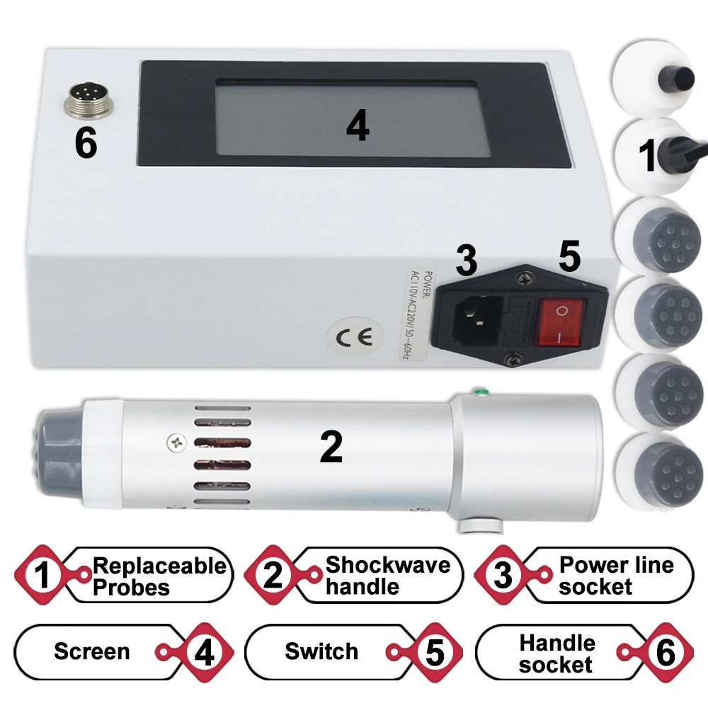 300MJ Shockwave Therapy Machine With 10 Heads Erectile Dysfunction And Body New Shock Wave Instrument Pain Relief Body Massager