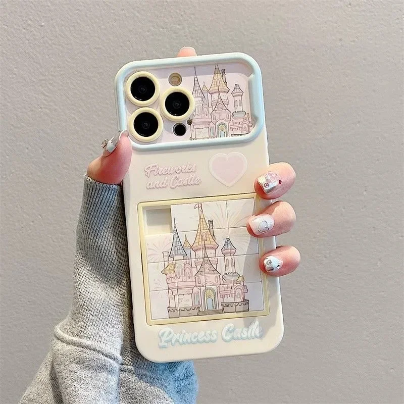 Suitable for 15 14 13 12 Pro Max Creative Fashion Movable Structure Block Castle Puzzle  All-inclusive Drop-proof Phone Case