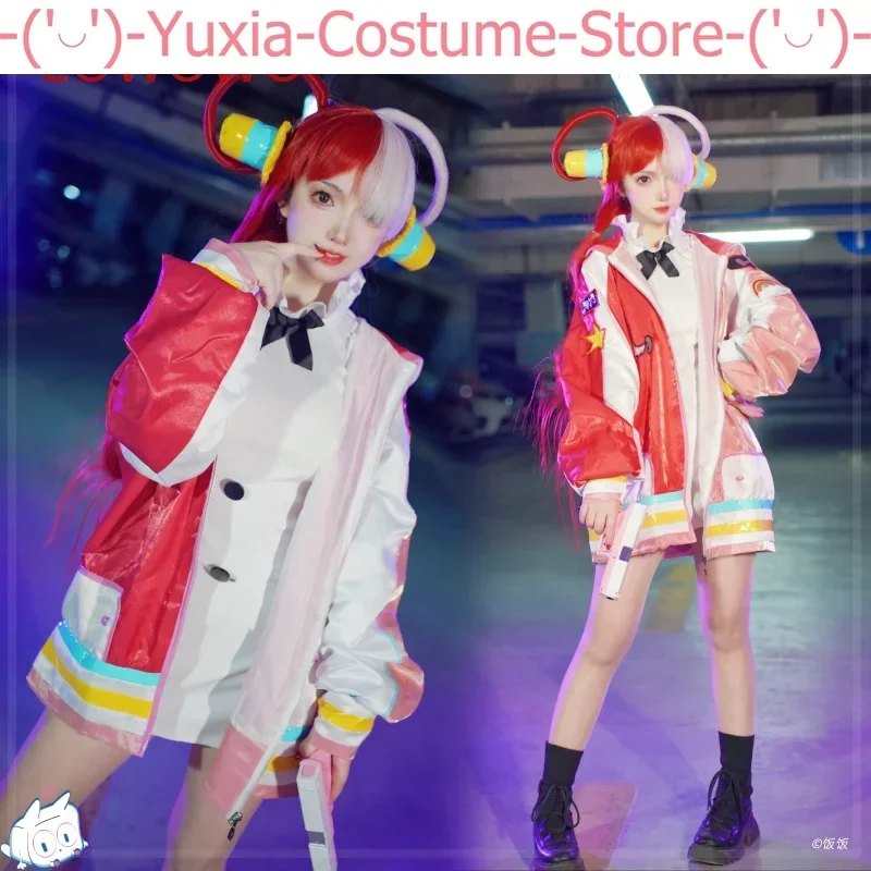 Aime Film Red Uta Embroidery Coat Hoodie Uta Cosplay Costume Halloween Uniform Carnival Party Outfits Cos Clothing