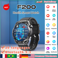 F200 Smart Watch Watches For Men With Bluetooth 5.3 ECG Measurement Waterproof Outdoor Smartwatches For Women Birthday Gifts