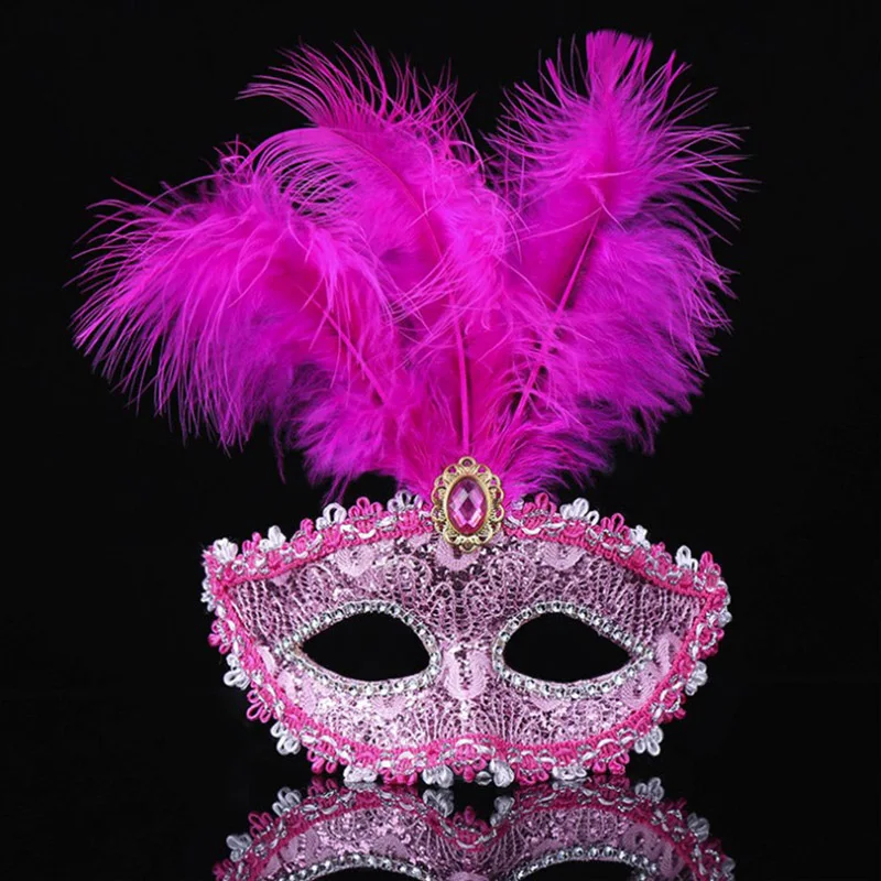 Topeng Bulu Untuk Pesta Topeng 8 WARNA Topeng Putri Pesta Dansa Topeng Pesta Dansa Plastik Topeng Pesta Untuk Karnaval Natal