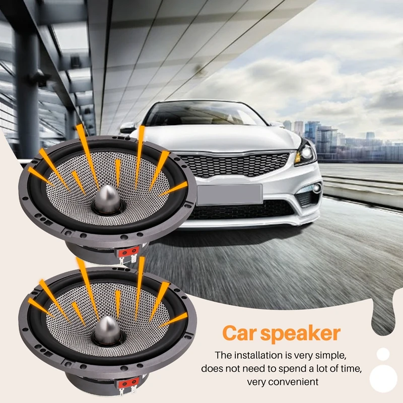 Car Universal AS165 6.5 Inch 120W Audio Door Set Speaker Speaker