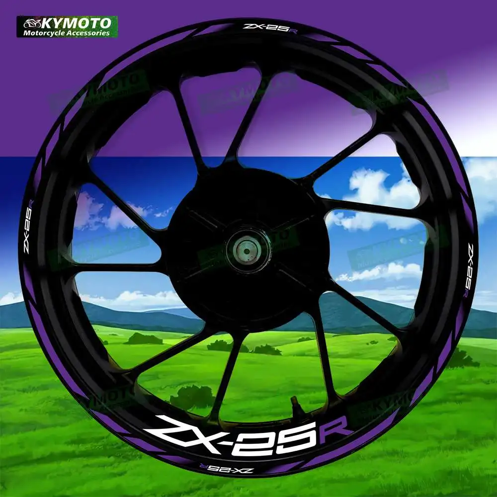 

Аксессуары для мотоциклов ZX-25R ZX25R, 17-дюймовые наклейки на передние и задние колеса, обтекатель ступицы, модифицированные светоотражающие наклейки на обод колеса