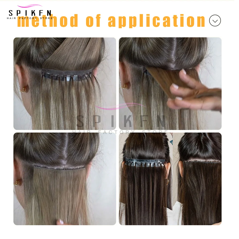 여성용 인비저블 더블 인젝션 XO 홀 웨프트 인모 헤어 익스텐션 12-24인치 내추럴 스트레이트 풀 스루 마이크로 헤어