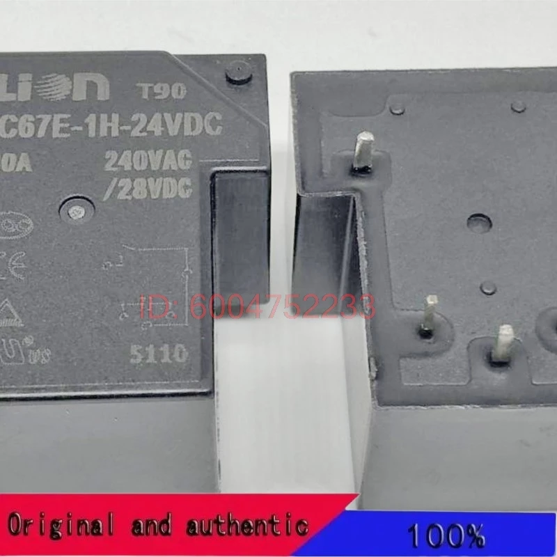 

10PCS New HHC67E-1H-24VDC (T90-1A-5P-24V-30A) Relay 5 pins
