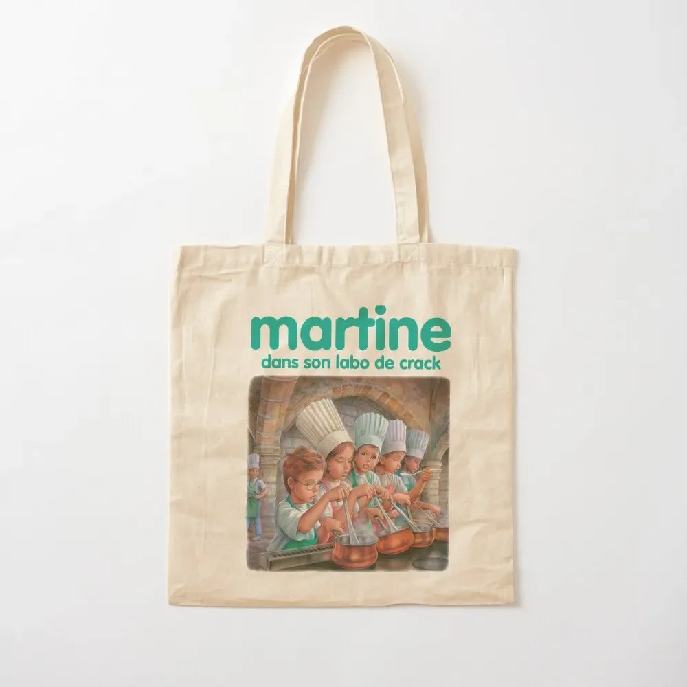 Martine in her crack lab Tote Bag university shopper bag reusable grocery bags bags woman 2025 Tote Bag