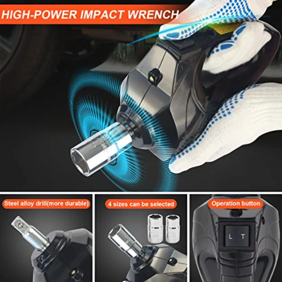 Kit de cric hydraulique Portable 5 tonnes 12V avec clé à chocs et pompe de gonflage de pneus pour voiture d'urgence SUV berline MPV changement de pneus et