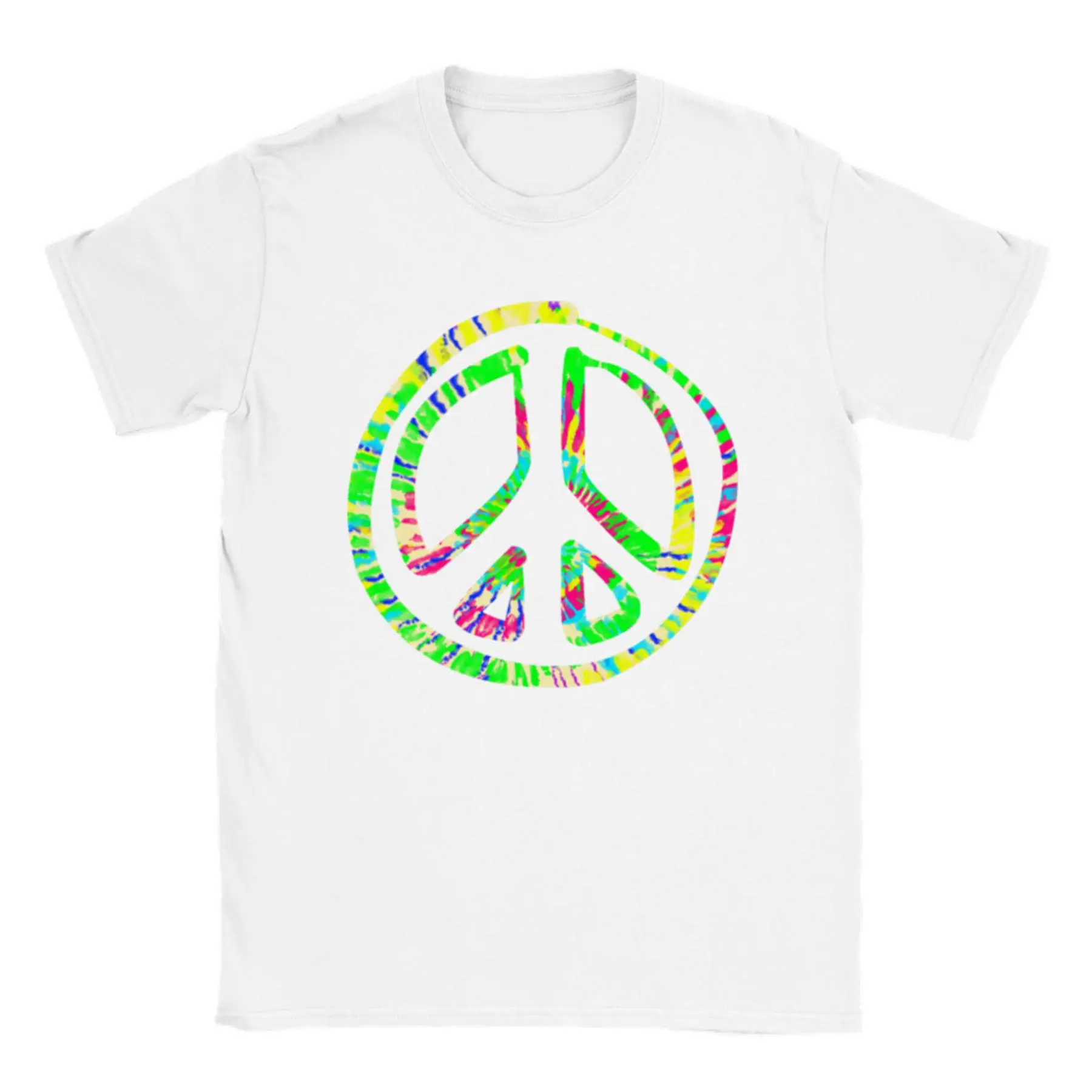 

Футболка в стиле ретро в стиле хиппи Tie Dye Peace Sign 70-х годов