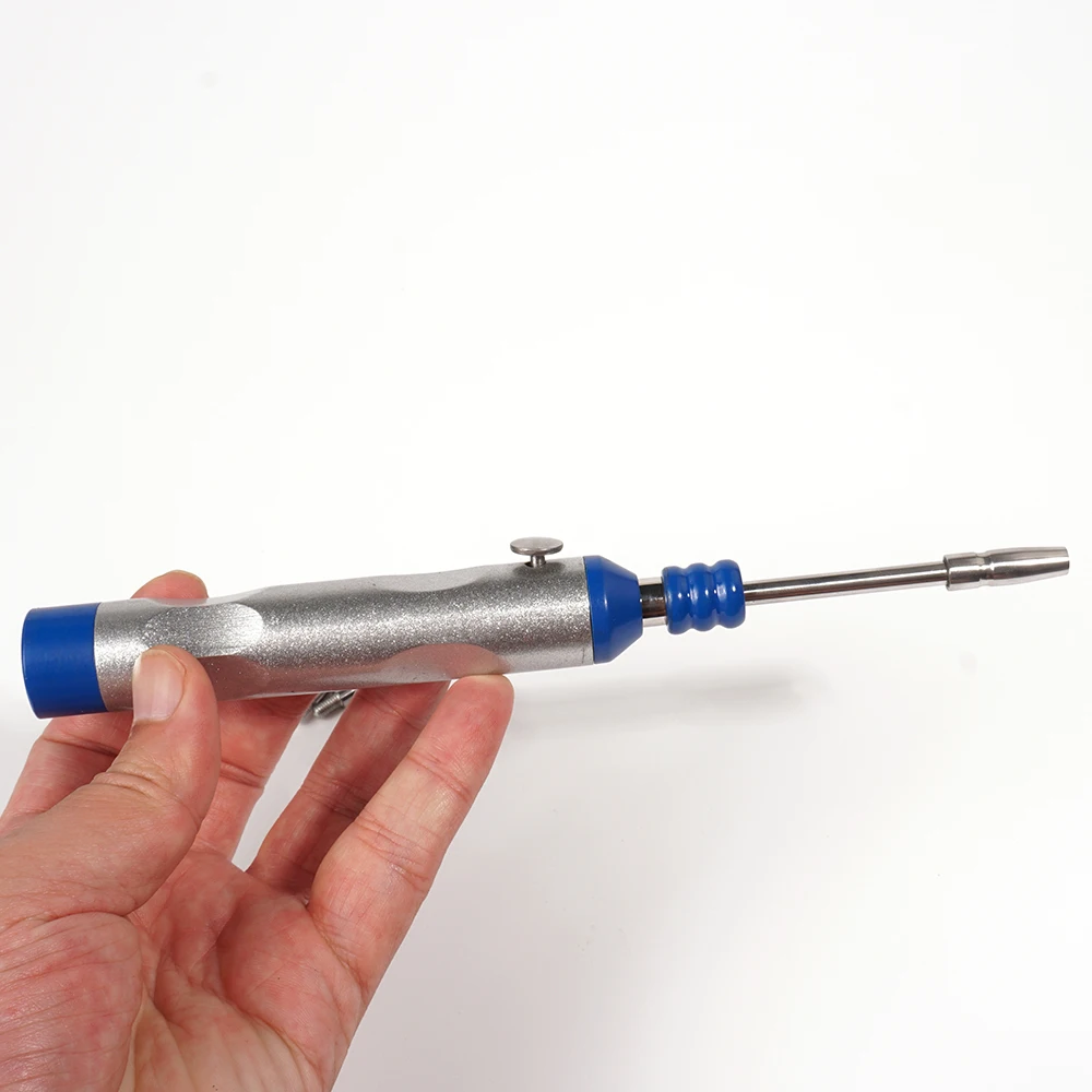 Dental Crown Remover Tool Set Crown Remover Gun with 4 Tips Stainless Steel Crown Puller Dentist Instruments for Dental Clinic L