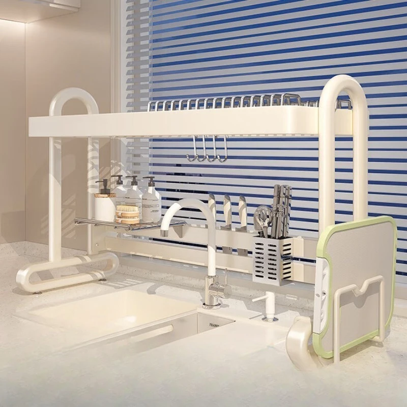 

Kitchen Sink Shelf Drain Rack Dish Rack Basket Sink Dish Storage Rack Countertop Utensils Daquan