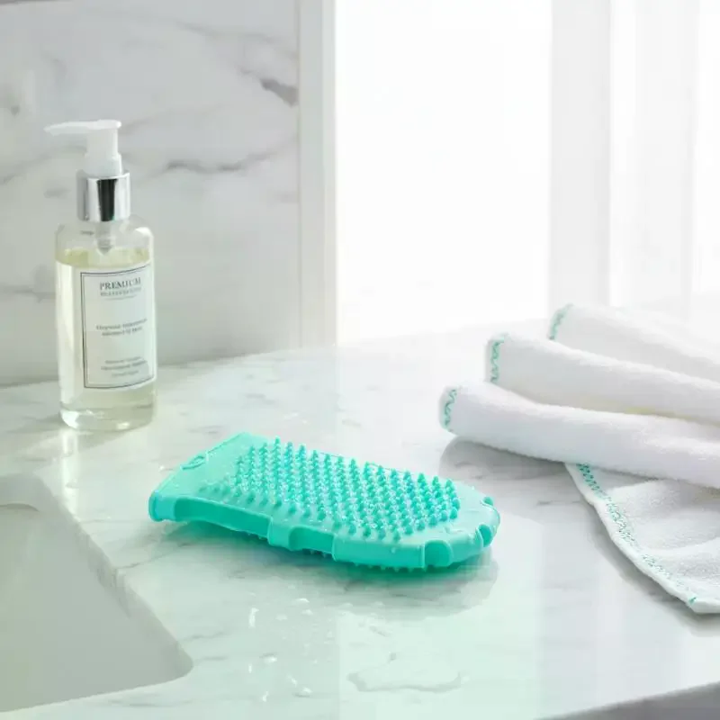Shower Gloves Bath Scrub Remover Body Exfoliating Massage Shower Brush Silicone Bath Brush Skin Cleaning