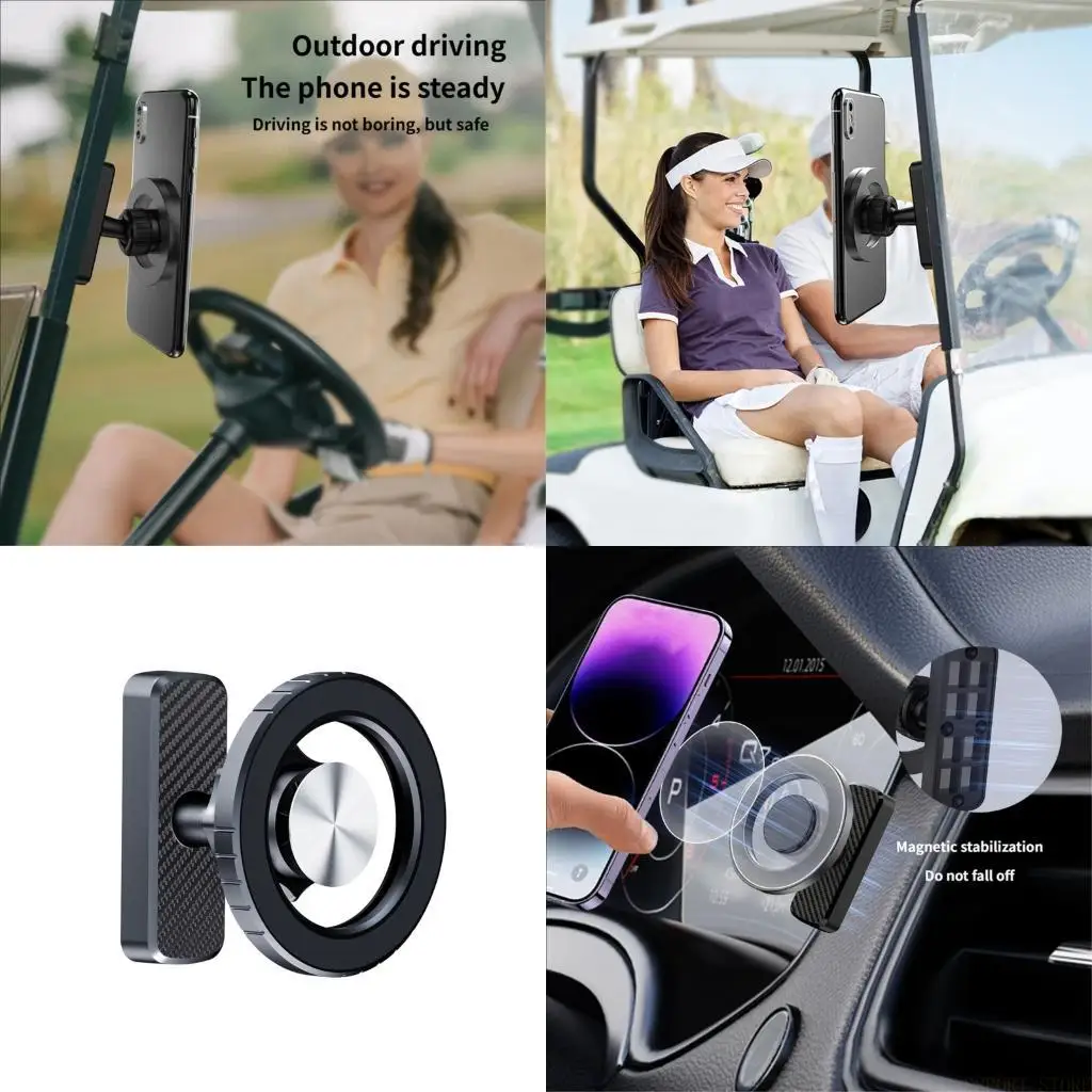 

U2JB Additional Golfing Cart Phone Owner Attractive Mount Permanent Metal 360 Turn Fast Installation