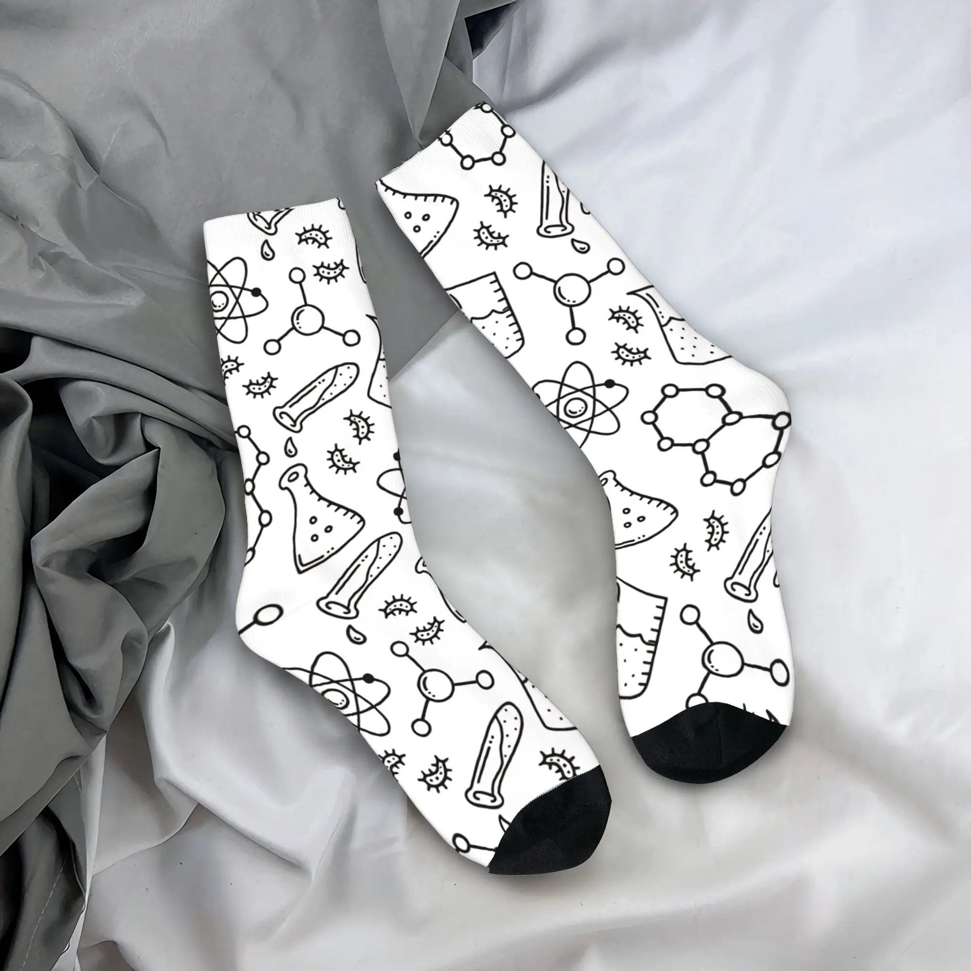 Science Stuff Chemistry Laboratory  Socks  Gothic Stockings Adults Men Quality Sports Socks Winter Pattern Anti Skid Socks