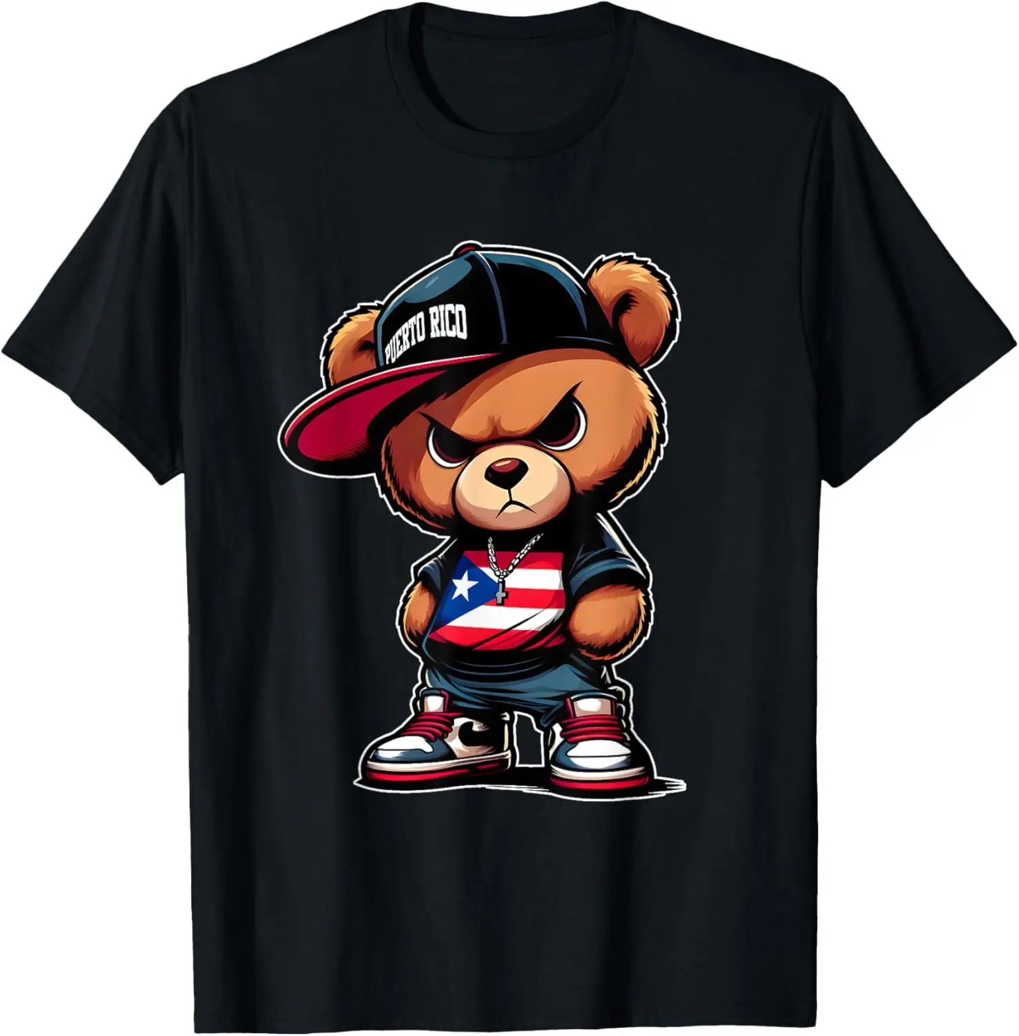 

Cute Teddy Bear Puerto Rico Flag Shirt Boricua Puerto Rican T-Shirt