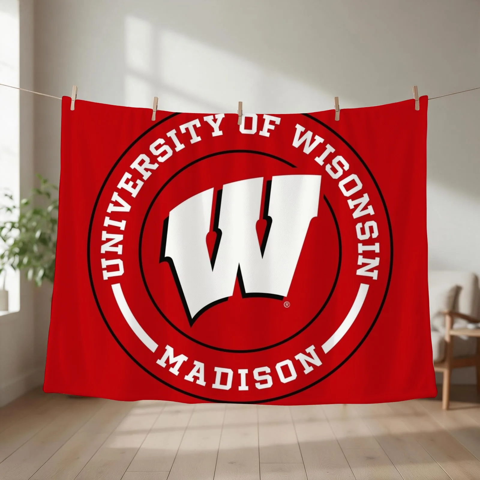 UW-Madison Throw Blanket For Sofa Thin Personalized Gift Beautifuls christmas decoration Blankets