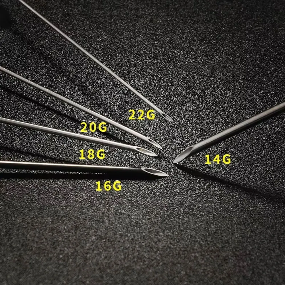 Wholesale 100Pcs Sterile Disposable Tattoo Piercing Needles Animal Body Surface Piercing Tool for Professional Use Install Tags