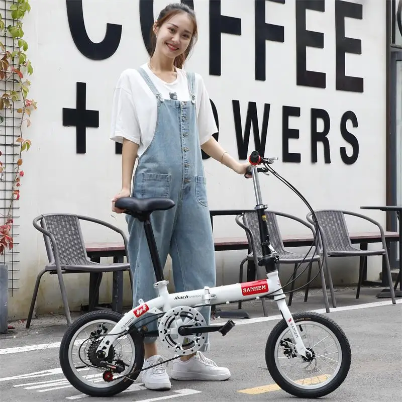 14-inch folding bicycle ultra-light portable adult bicycle folding bicycle urban leisure cycling bicycle
