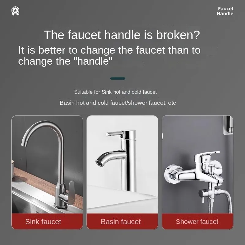 Faucet Handle Dish Basin Shower Switch Dial Hot Cold Water Tap Replacement Cover pressure balance Faucet Hardware Accessories