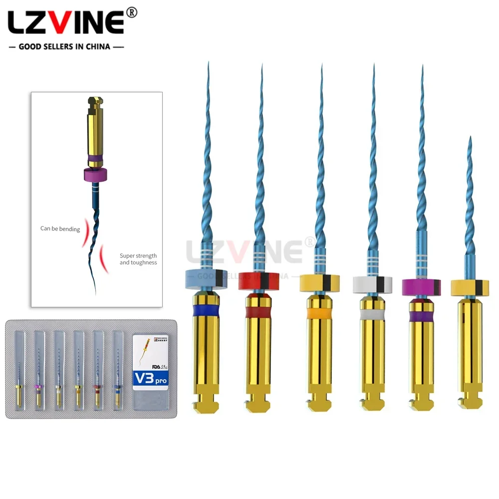 6 шт./упаковка, стоматологические инструменты для обработки корневых каналов