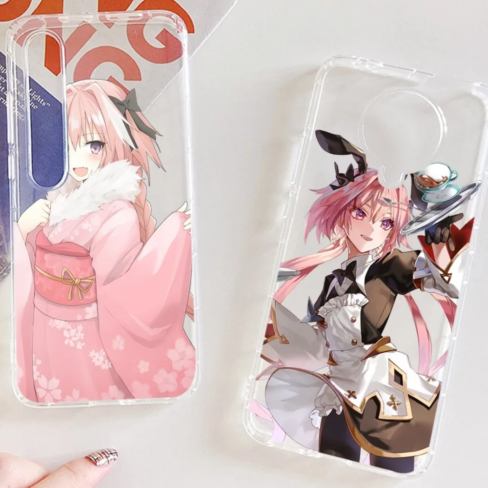 Astolfo Anime Girl Phone Case For Samsung S 20 21 22 23 for Redmi Note7 8 9 10 for Huawei P20 30 40 Clear Case