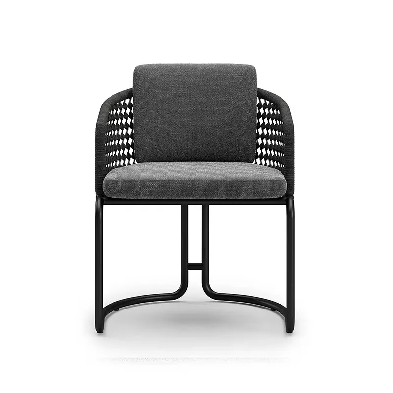 

Garden Furniture Dining Chair and Table Set Outdoor Rope Aluminum Garden Dining Set