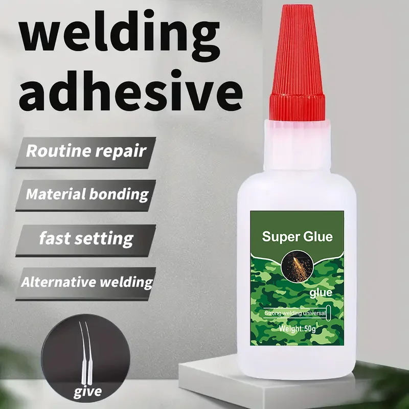 Welding Super Glue,Cyanoacrylate Adhesive for Metal Repair,All Purpose Glue for Shoe Ceramic Repair Plastic Leather Glass Wood