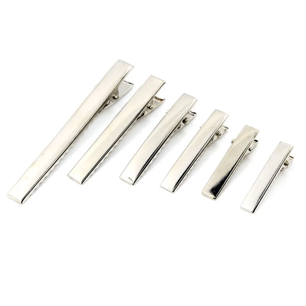 Home Use Durable Metal Duckbill Hair Clips Handcrafted Silver Metal Curl Clips Practical DIY Hair Clips Styling Use