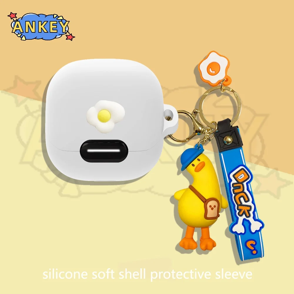 Case for Anker Soundcore Liberty 4 NC Earphone Silicone Shell Liberty4NC Liberty4 4NC Cute Duck Earbuds Soft Protective Cover