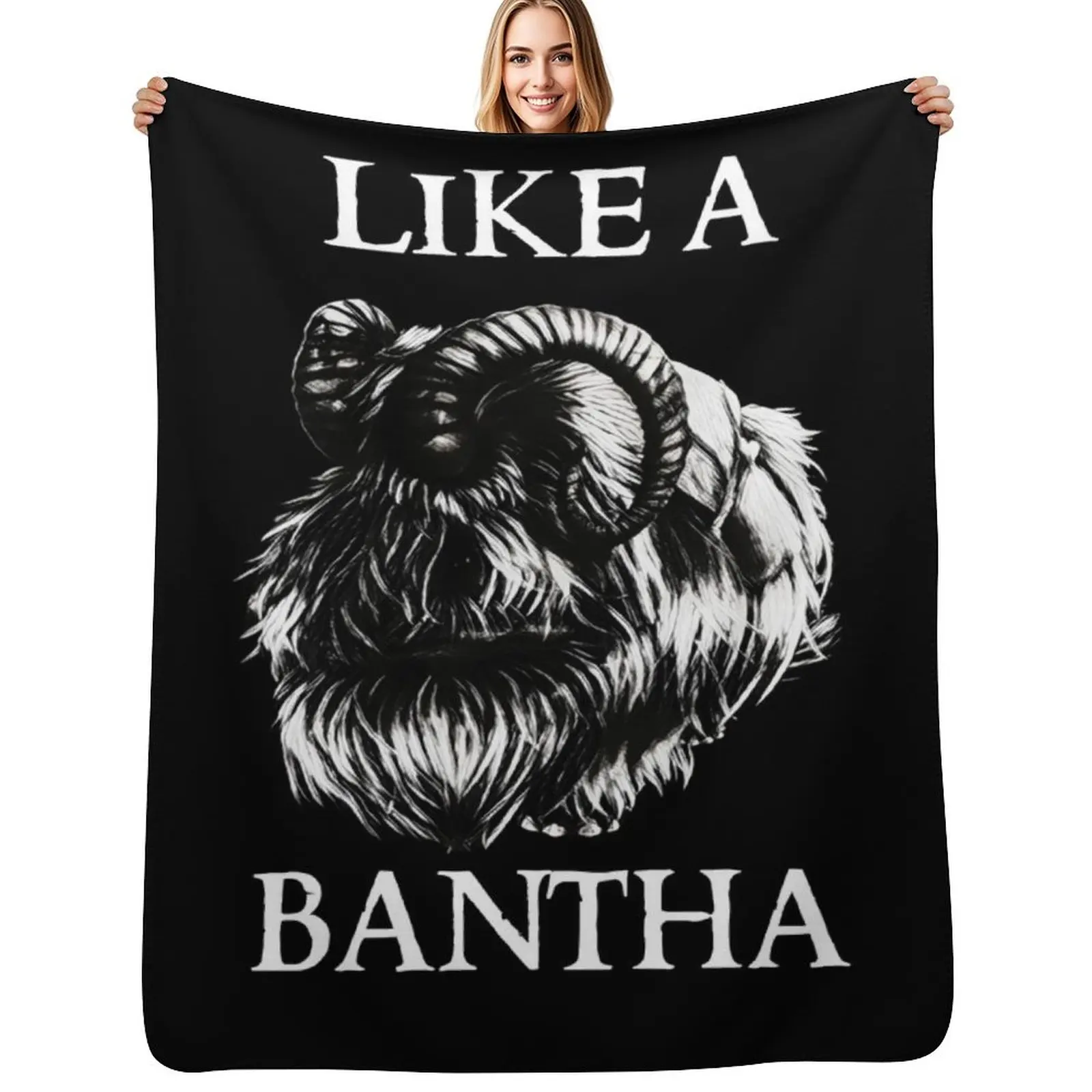

Like a Bantha - Boba IV Throw Blanket Soft Plaid Beach Moving Thermal Blankets