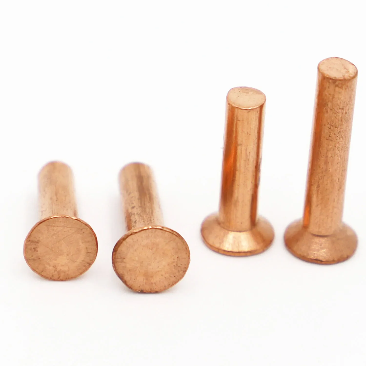 1-50pcs GB869 Copper Countersunk Head Solid Rivets DIN661 M2.0 M2.5 M3 M4 M5 M6 M8