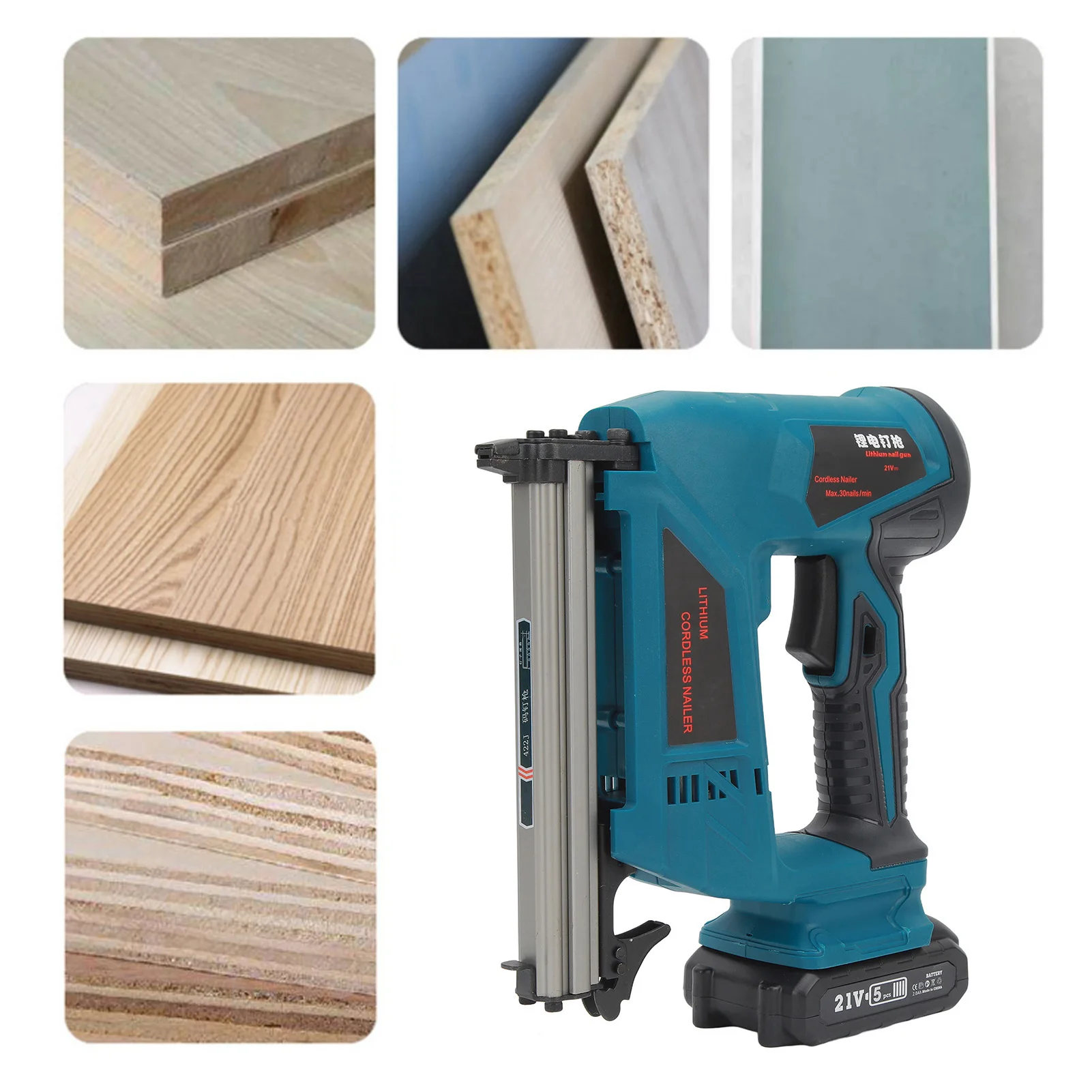 電動ブラッドネイラー コードレスネイラー 電動釘打ち機 バッテリー式ハンドヘルドコードレスネイラー 家具フレーム取り付け用