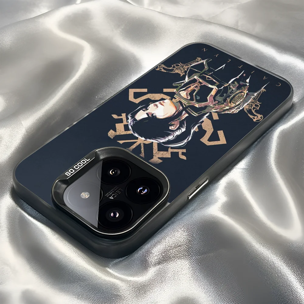 Epc Game Caitlyn A- Arcane L-Lol جراب هاتف IMD جراب هاتف آيفون 16 15 14 13 12 11 Pro Max Plus غطاء فضي اللون #5