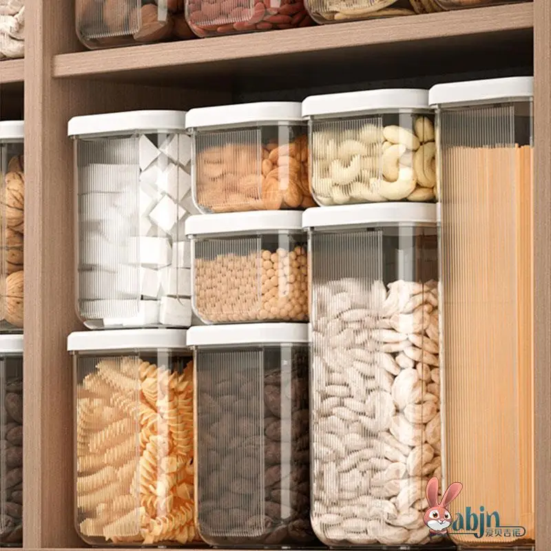 

Пластиковый контейнер для хранения продуктов ABENUOR Love Beige No для кухни, для бобов, орехов, для домашнего использования, банка для хранения