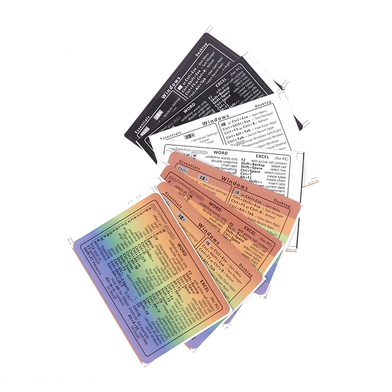 2Pcs Windows/Word Reference Keyboard Computer Shortcut Sticker Adhesive Removable Stickers For Quick Reference Keyboard Guide