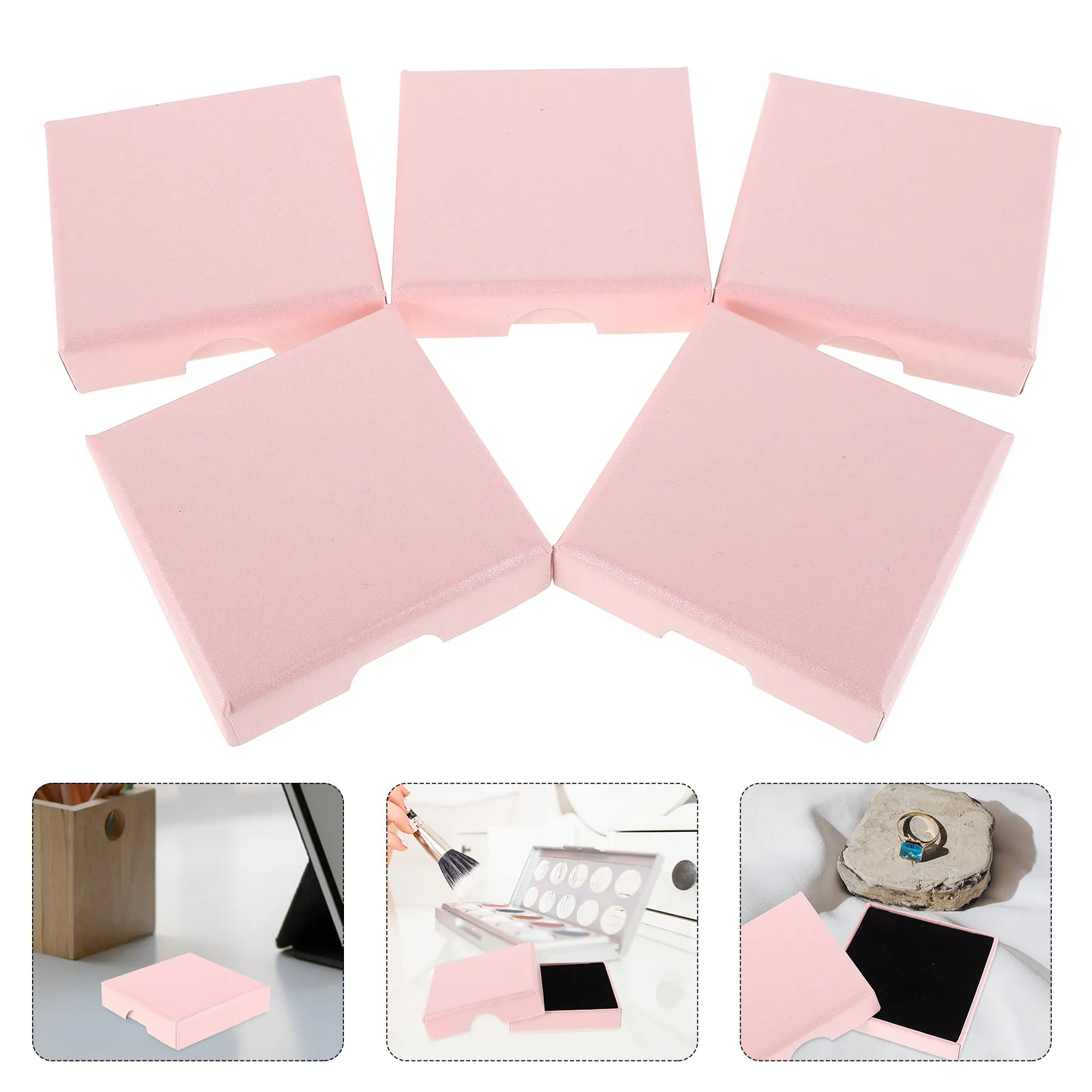 

5Pcs Cardboard Jewelry Organizer Box for Women Compact Portable Travel Case Suitable for Rings Earrings Necklaces Storage