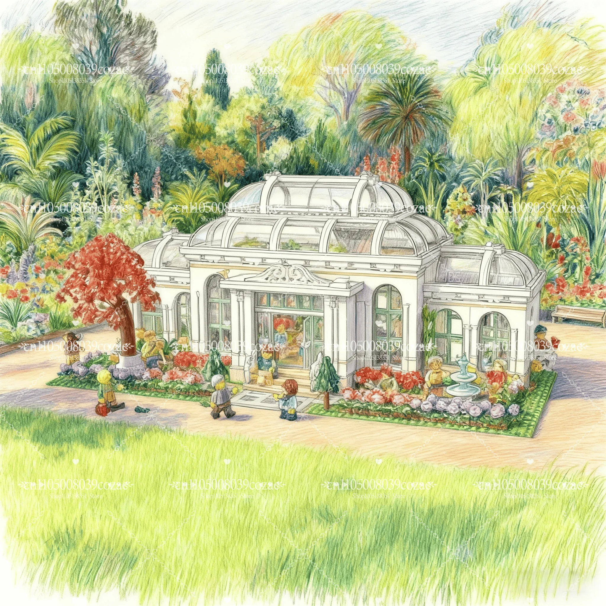 

MOC 3972 шт. ботанический сад модель вид на улицу строительные блоки DIY сборка игрушки для мальчиков PCSand девочек взрослые рождественские подарки