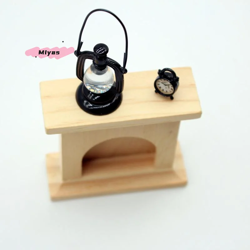 

Миниатюрный набор мебели для кукольного домика с масляной лампой, будильником и каменем - аксессуары для гостиной для ролевых игр, игрушки, подарки