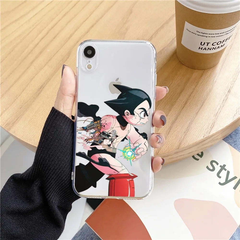 Japanese anime-Astro-Boys Phone Case For Iphone 15 11 13 14 Pro Max 7 8 Plus X Xr Xs Max Se2020 12mini Transparent Cover