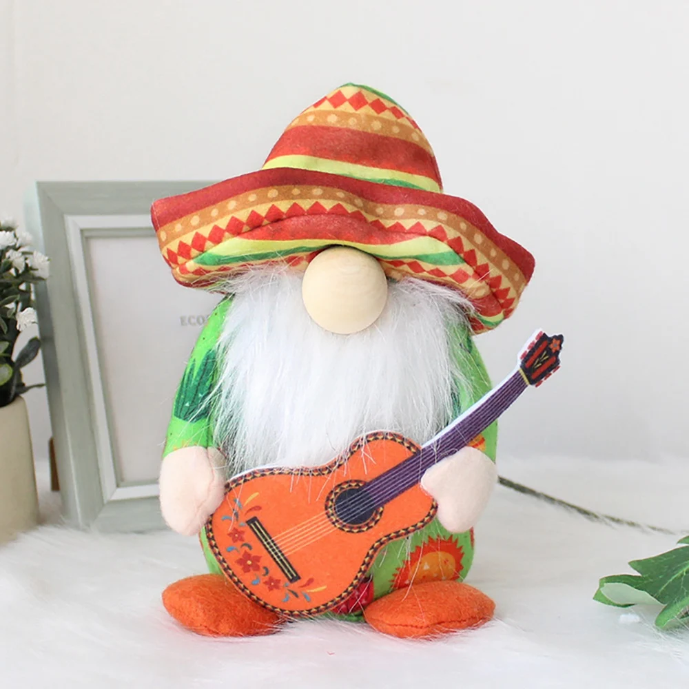 Fiesta Gnome Couple Tomte for Mexican Taco Tuesday Dwarf Gift Nisse Kitchen Tiered Tray Decorations