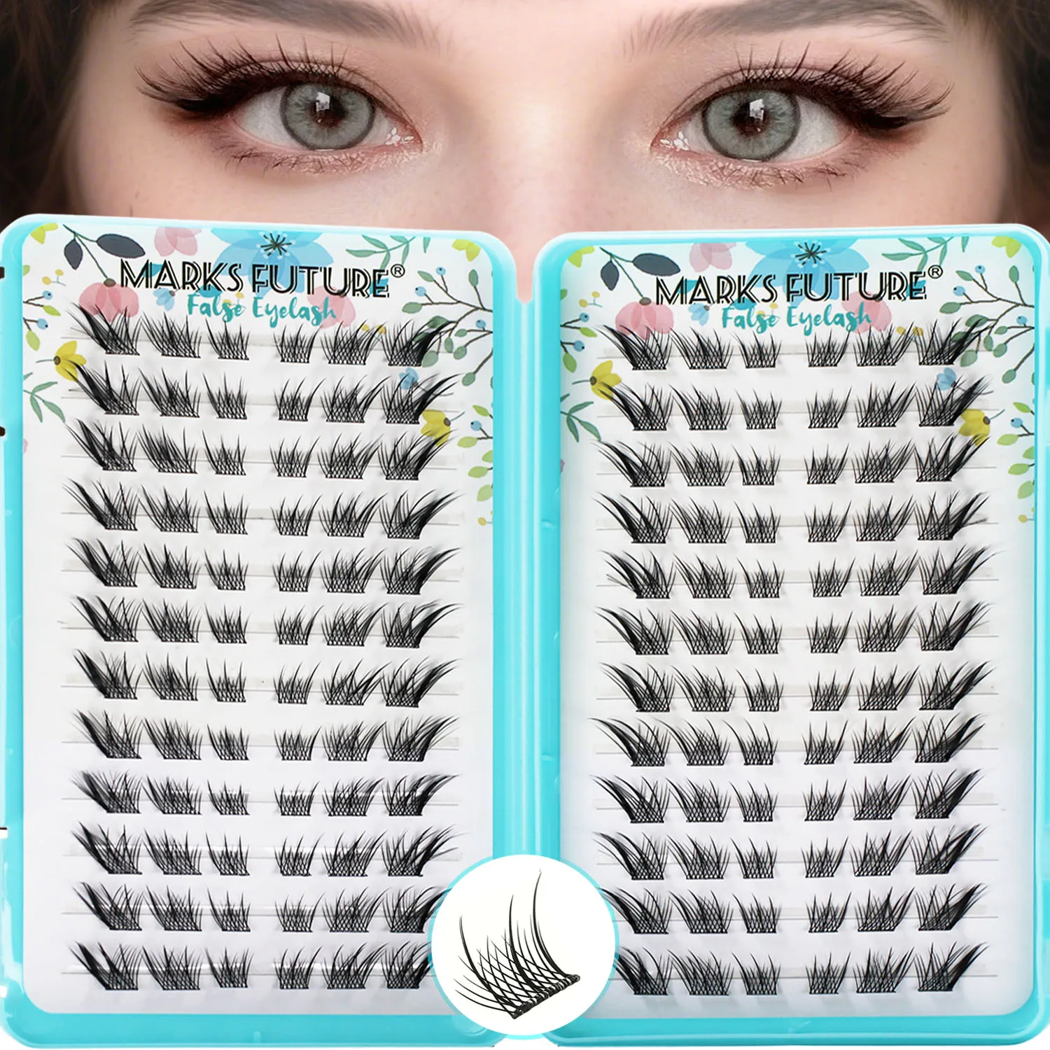 144 cílios postiços autoadesivos-olho de gato e olho de raposa estilo anime, comprimento misto c curvado 10-14mm, cílios reutilizáveis para iniciantes, acessórios de maquiagem legais