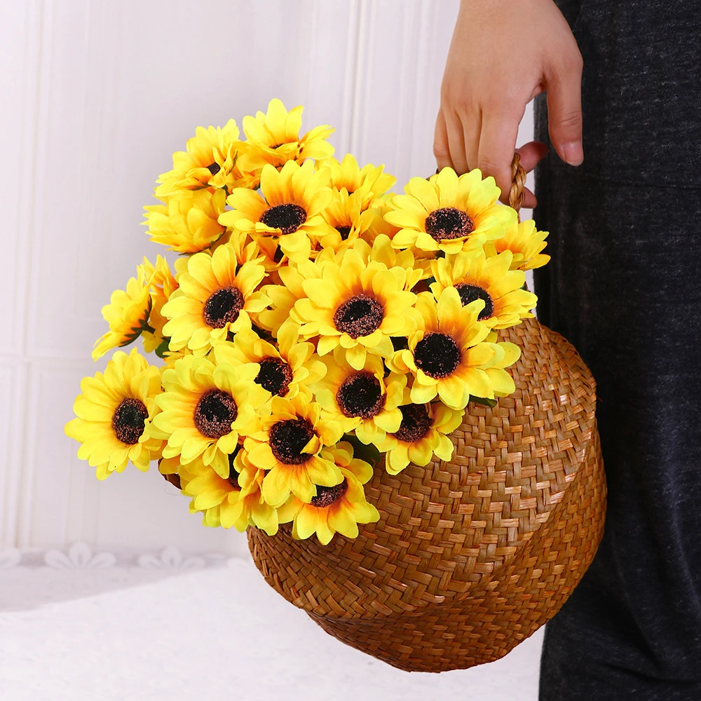 Sunflower 7-Head Artificial Sunflower Bouquet, Bouquet, Wedding Home Decoration And Artificial Flowers