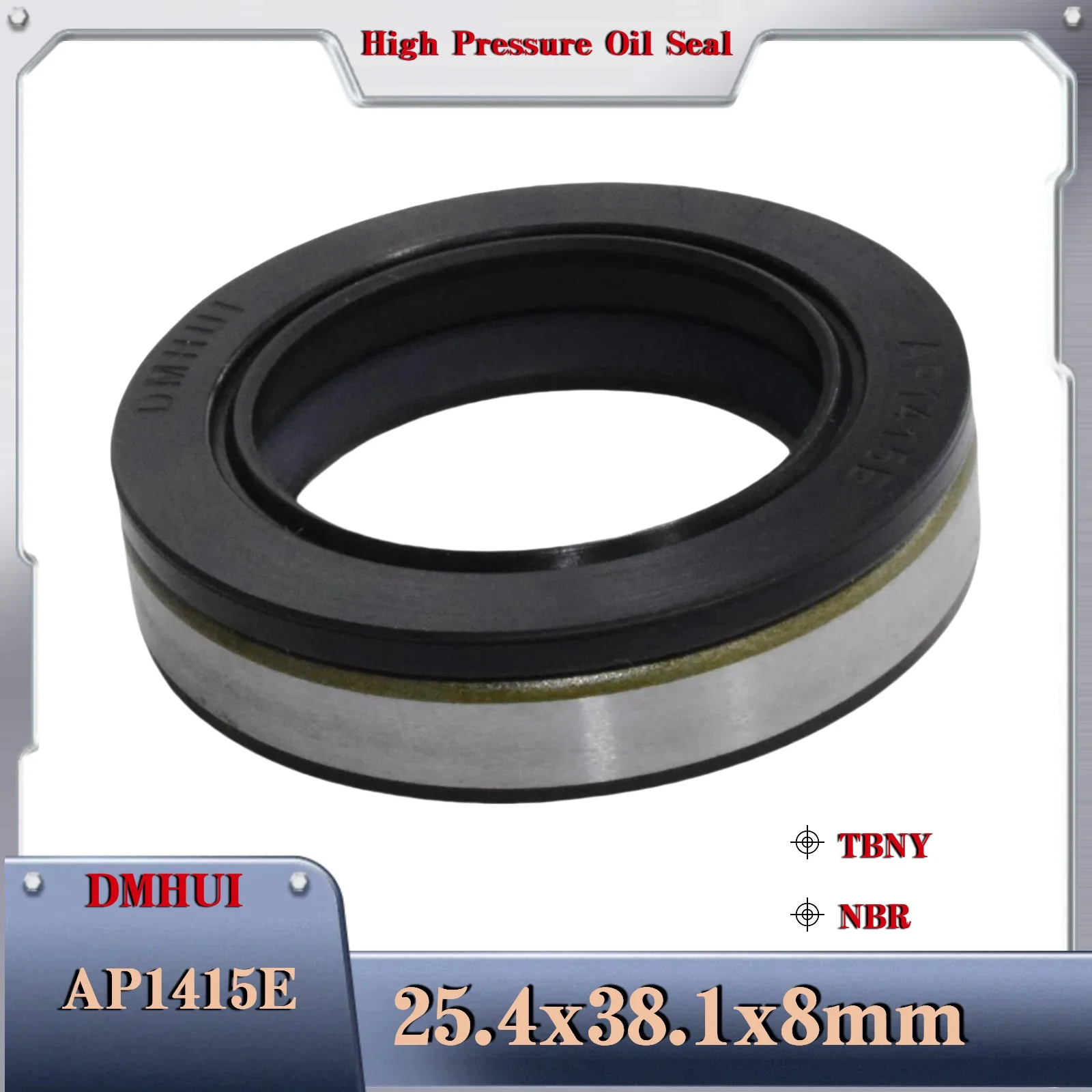

Fit for AP1415E 25.4x38.1x8/TBNY/NBR Hydraulic pump or motor Shaft oil seal Used in Hydraulic Pump/Motor Rotary Shaft Seal