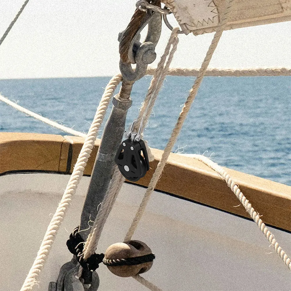 

2pcs Pulley Bearing 316 Stainless Steel Smooth Rotation Double Swivel Block Gym Sailboat Marine Accessories Kayak Fitness Weight